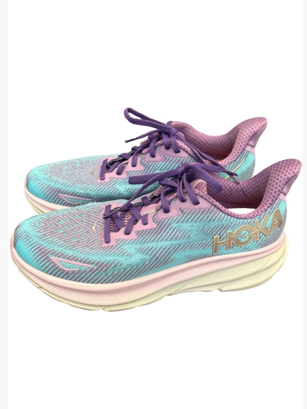 Hoka Clifton 9 Chalk Violet Athletic Sneakers Shoes Women’s 8.5B